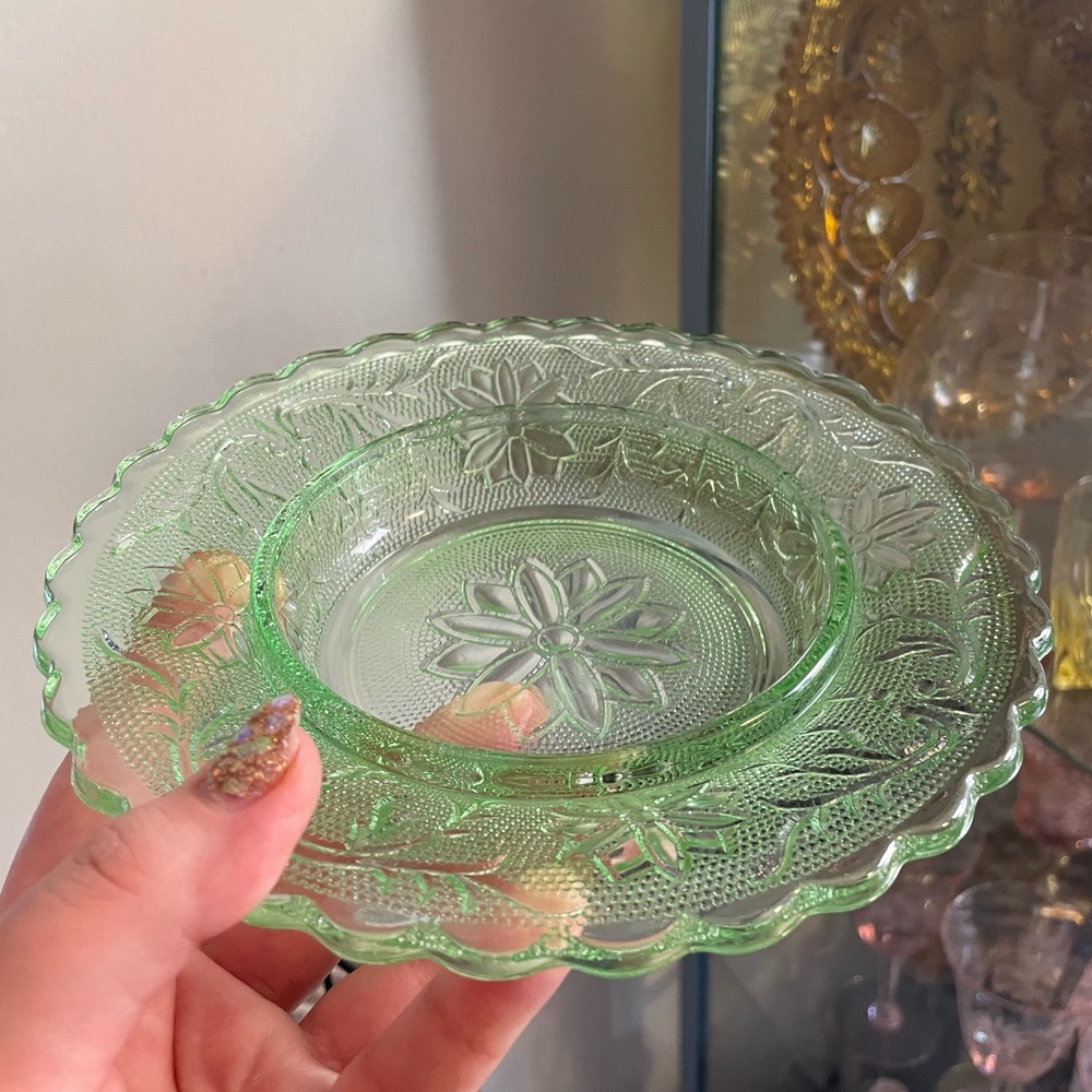 depression glass dish